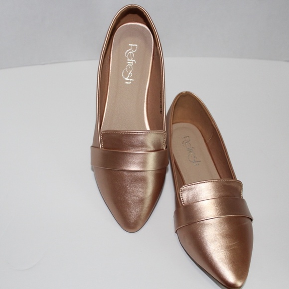 Rose gold loafer flats - Picture 2 of 7